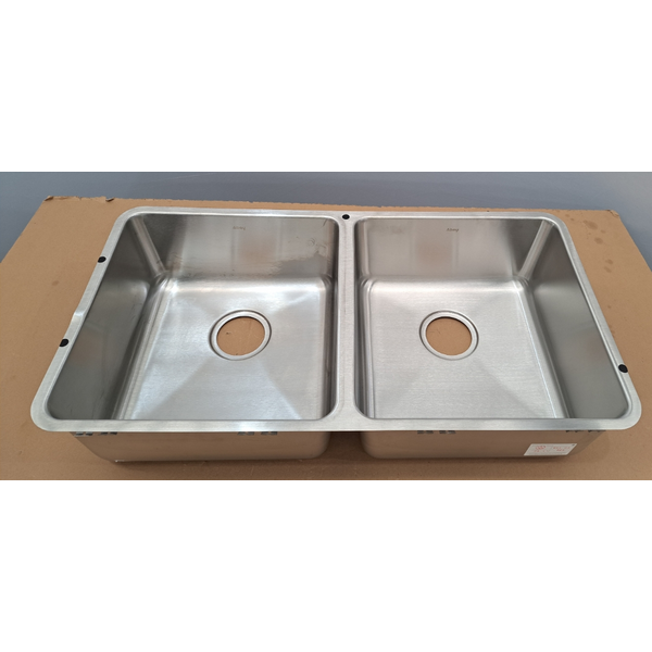 Abey Lago Double Sink with Accessories and Dish Rack WNL200T