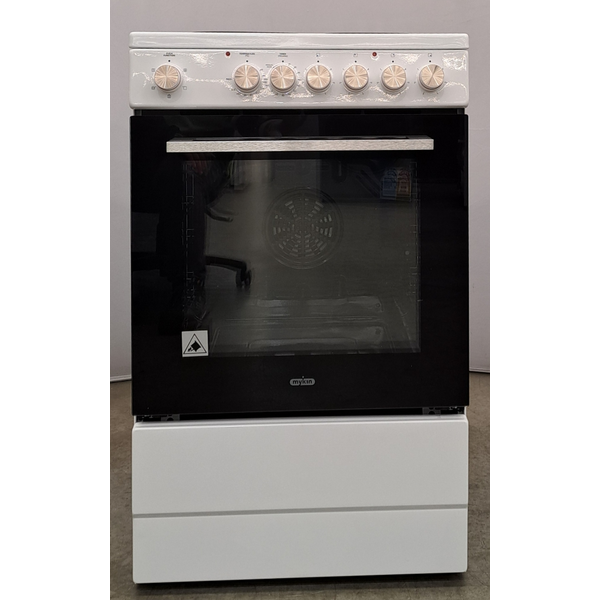 Mykin 54cm Freestanding Oven with Electric Cooktop White M54OSEW