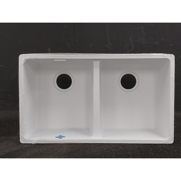 Franke Maris 350mm Double Bowl Topmount Sink with Extension Drainer Polar White MRG620-3535PWFPC