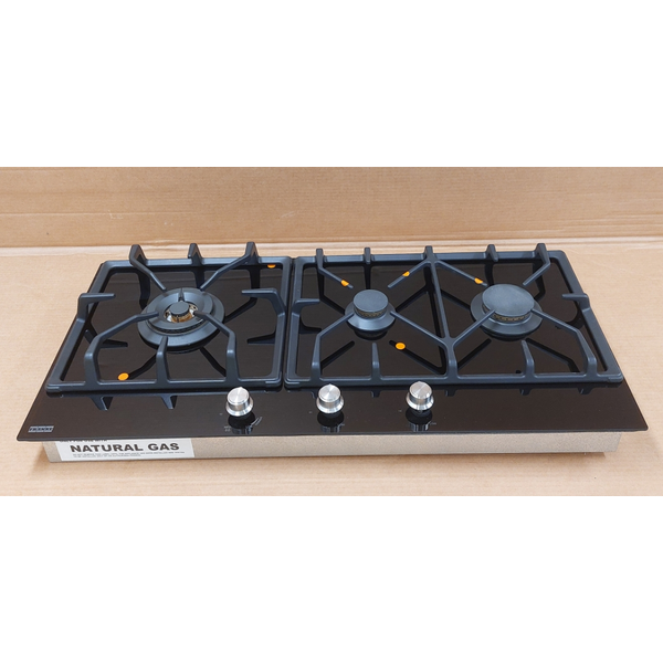 Franke 85cm Gas & Induction Cooktop Black Glass FIG903B1N