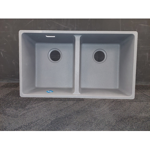 Franke Maris 350mm Double Bowl Flushmount Sink Stone Grey MRG220-35SG-B