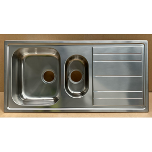 Smeg 1 and a Half Bowl Topmount Sink with Drainer 1LE102A3CB6