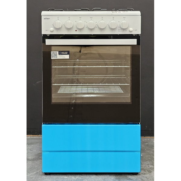 Chef 54cm Gas Conventional White Freestanding Oven CFG504WCH