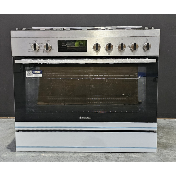 Westinghouse 90cm Dual Fuel Freestanding Oven-Stainless Steel WFE9515SD