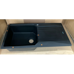 Franke Urban 1000mm Single Bowl Topmount Sink with Right Hand Drainer - Matte Black UBG611-100MBRHD