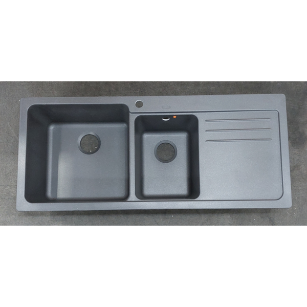 Blanco Bowl and 3/4 Inset Sink with Right Hand Drainer Anthracite NAYA8SK5