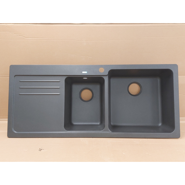 Blanco Bowl and 3/4 Inset Sink with Left Hand Drainer Anthracite NAYA8SRK5