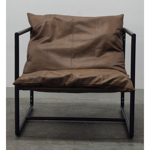 Zinus Aidan Sling Accent Chair Cognac Tan Brown AU-USHSL3ZC-31C