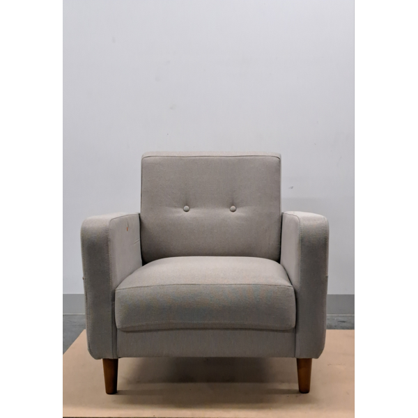 Zinus Adair Modern Armchair with Armrest Pockets Light Grey AU-AD-LG-AC
