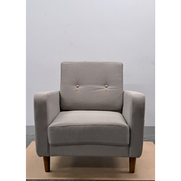 Zinus Adair Modern Armchair with Armrest Pockets Light Grey AU-AD-LG-AC