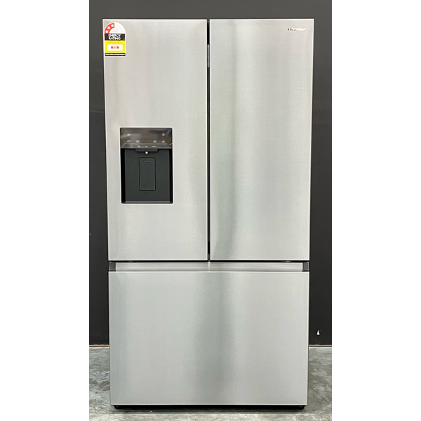 Hisense 634L French Door Fridge with Plumbed Water Dark Stainless Steel HRFD634BW