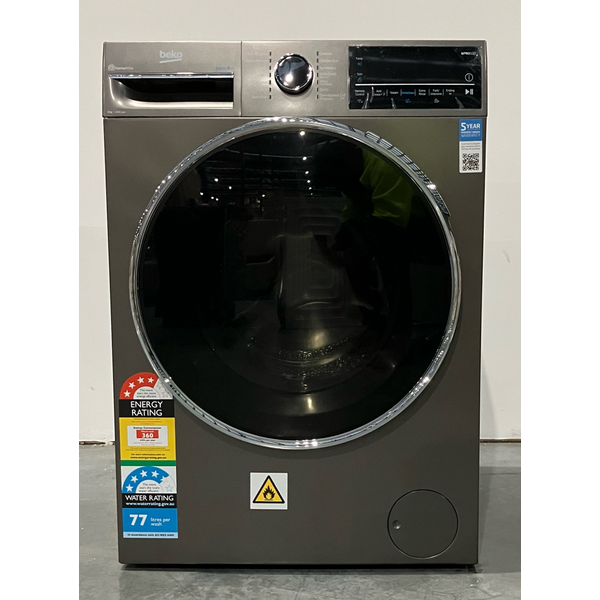 Beko 9kg Front Load Washing Machine Graphite with Steam and WiFi BFLB904ADG
