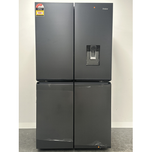 Haier 623L Quad Door Refrigerator with Ice and Water Black HRF680YPC