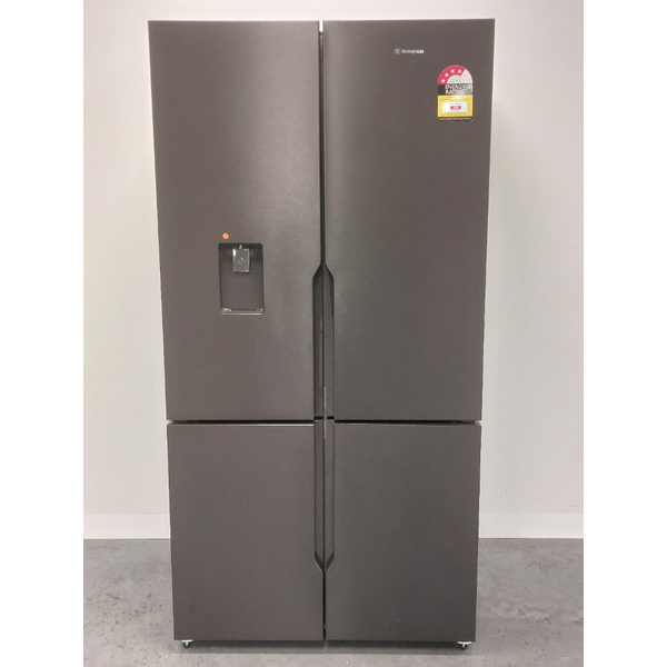 Westinghouse 564L French Door Fridge with Non-Plumbed Water Dispenser and Ice Maker Matte Charcoal Black WQE5760BB