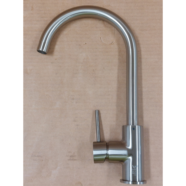 Oliveri Venice Goose Neck Mixer Tap Brushed Nickel VE520FBN