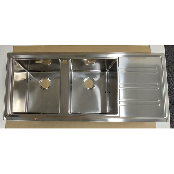 Barazza Easy Double Bowl Right Hand Drainer Sink EASY200L