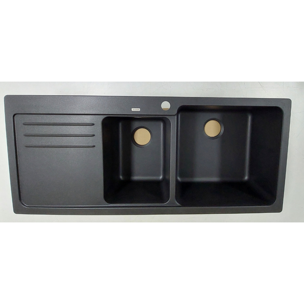 Blanco Bowl and 3/4 Inset Sink with Left Hand Drainer Anthracite NAYA8SRK5