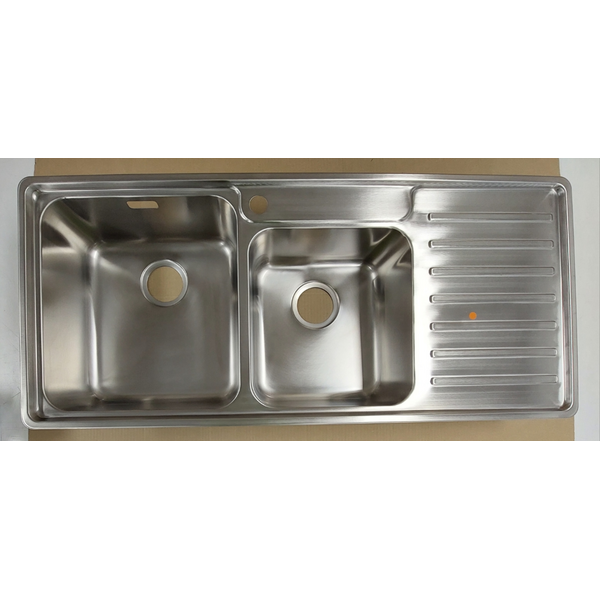 Franke Bell 1 and 3/4 Bowl Sink with Right Hand Drainer BCX621RHD