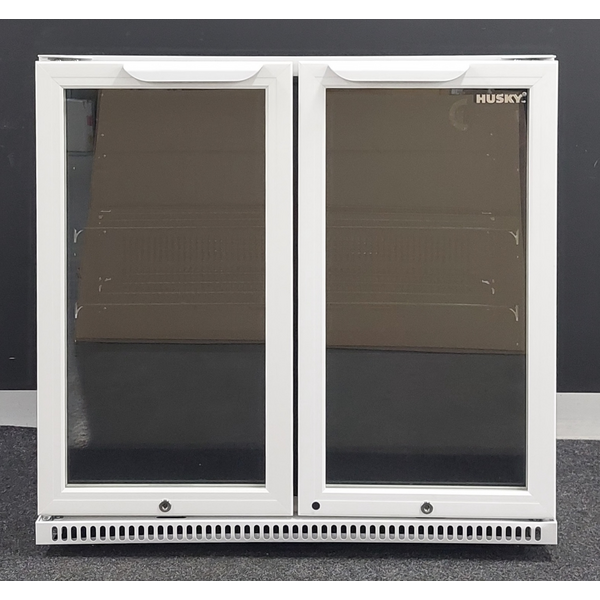Husky 203L Double Door Home Bar Drinks Chiller White C2HHMBWHAU