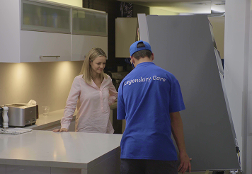 Appliances Online Clearance driver helping with appliance removal